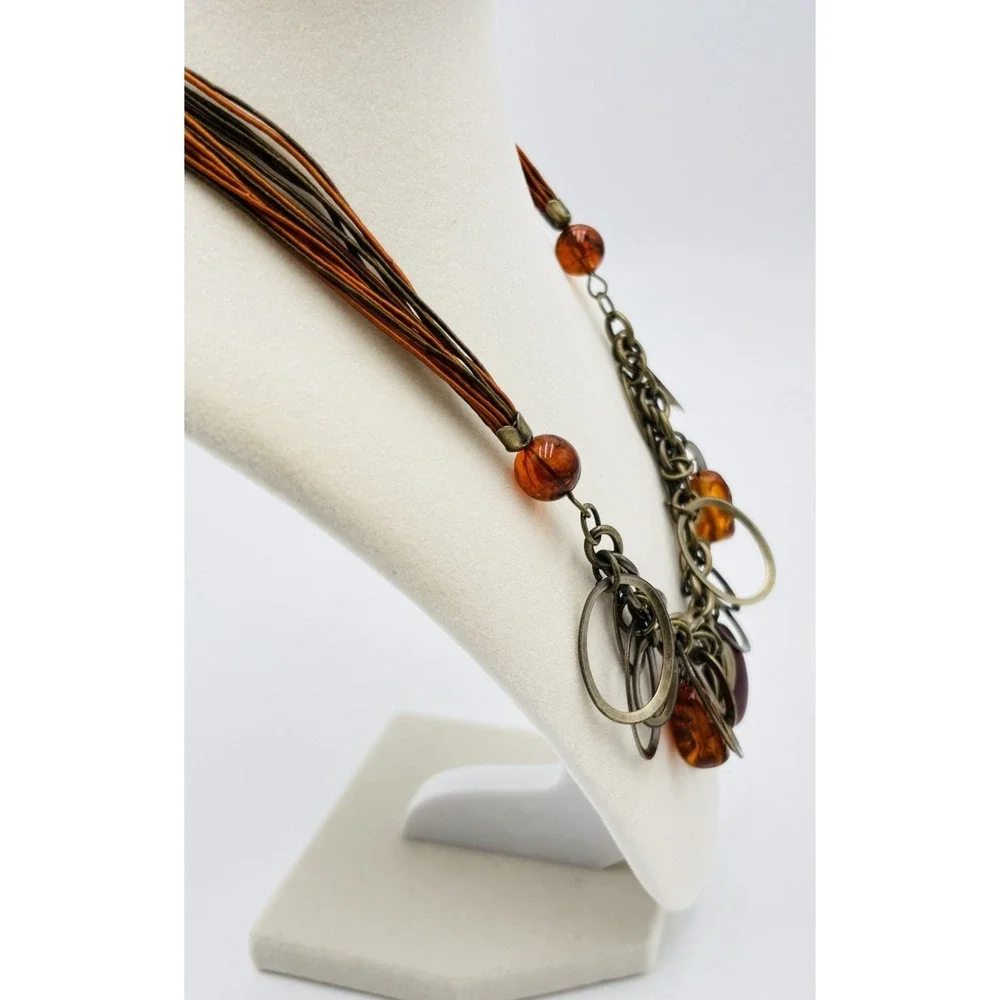 Boho‎ Festival Jewelry Set Coachella Statement Necklace Earrings Bracelets Amber